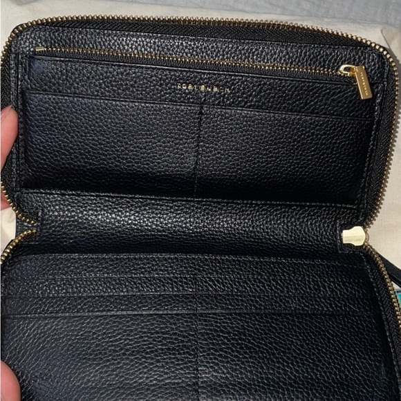 Tory Burch Black Wallet with Gold Logo Excellent Condition ✅ - Picture 7 of 9